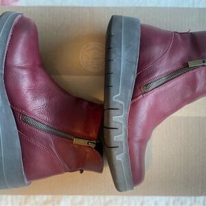 Miz Mooz Burgundy Ankle Boots